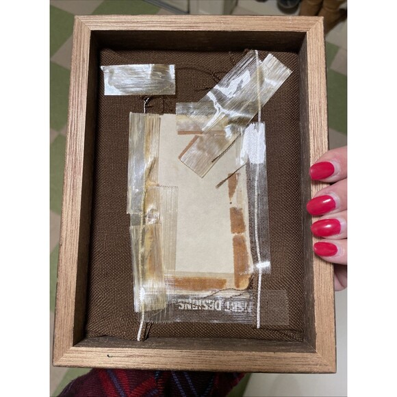 Vintage 1970s Framed Crewel Embroidery Native American Southwest Pottery Vases 3 - Picture 5 of 8